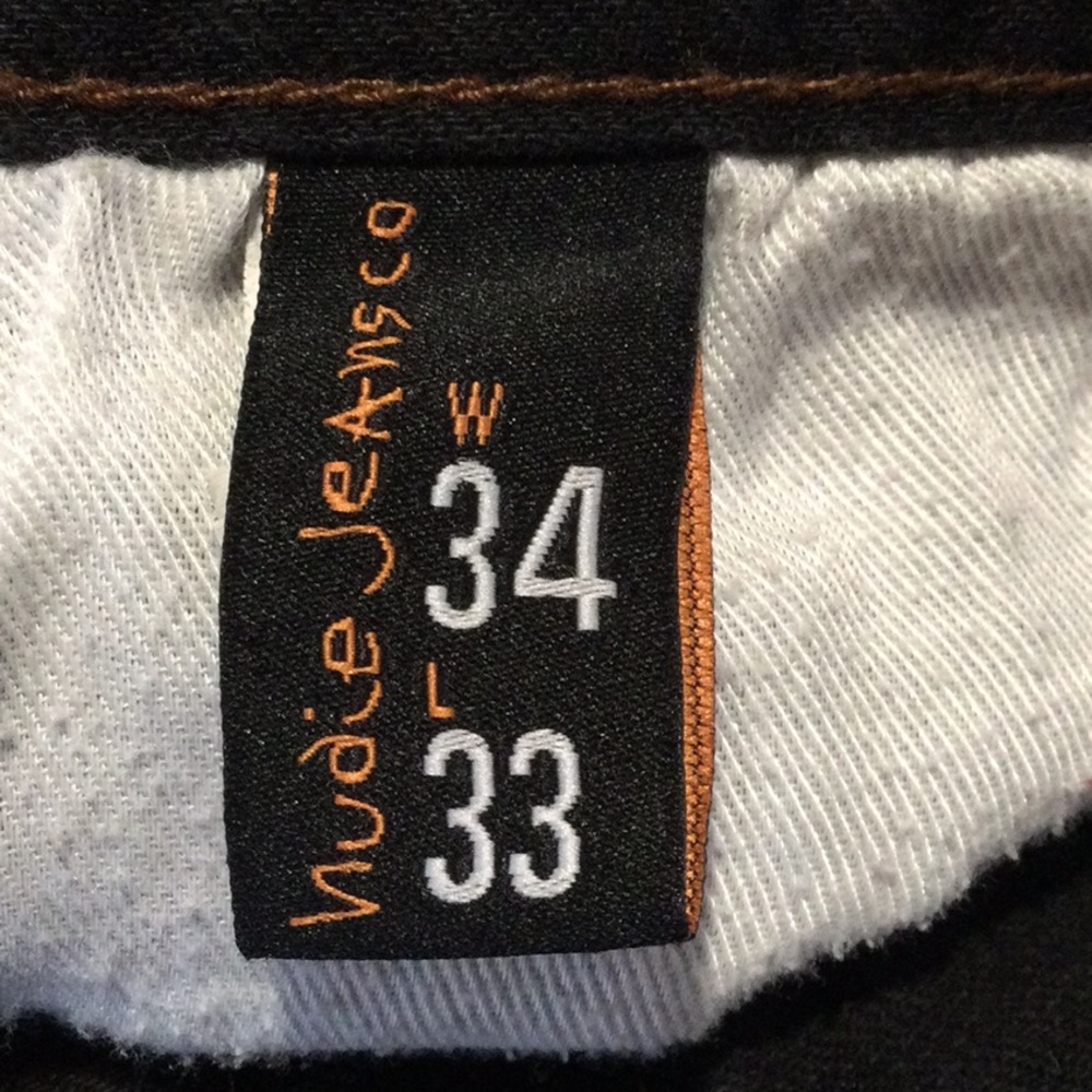 Nudie Slim Jim Black Jeans W 34 L33 - Picture 11 of 16